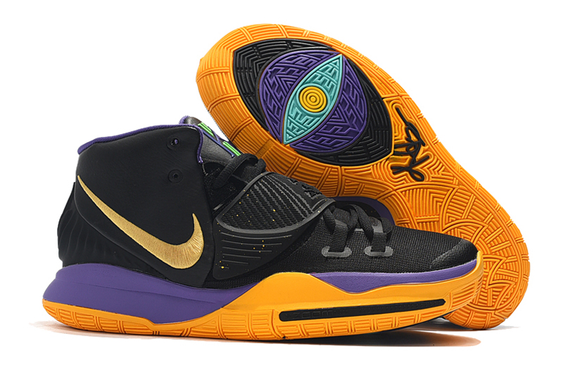 New Nike Kyrie 6 Black Yellow Purple Gold Shoes
